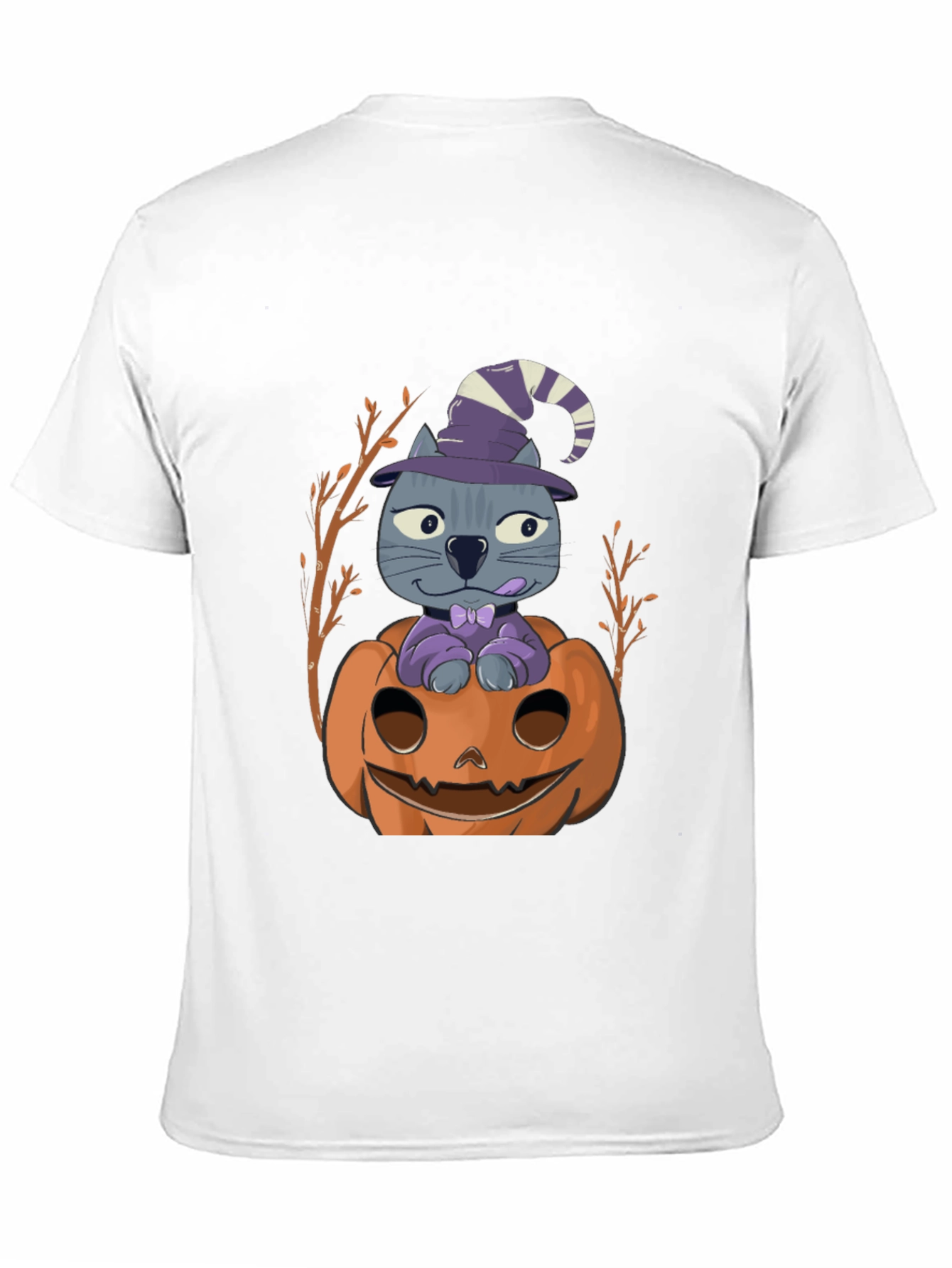 Halloween Cat in Pumpkin T-Shirt