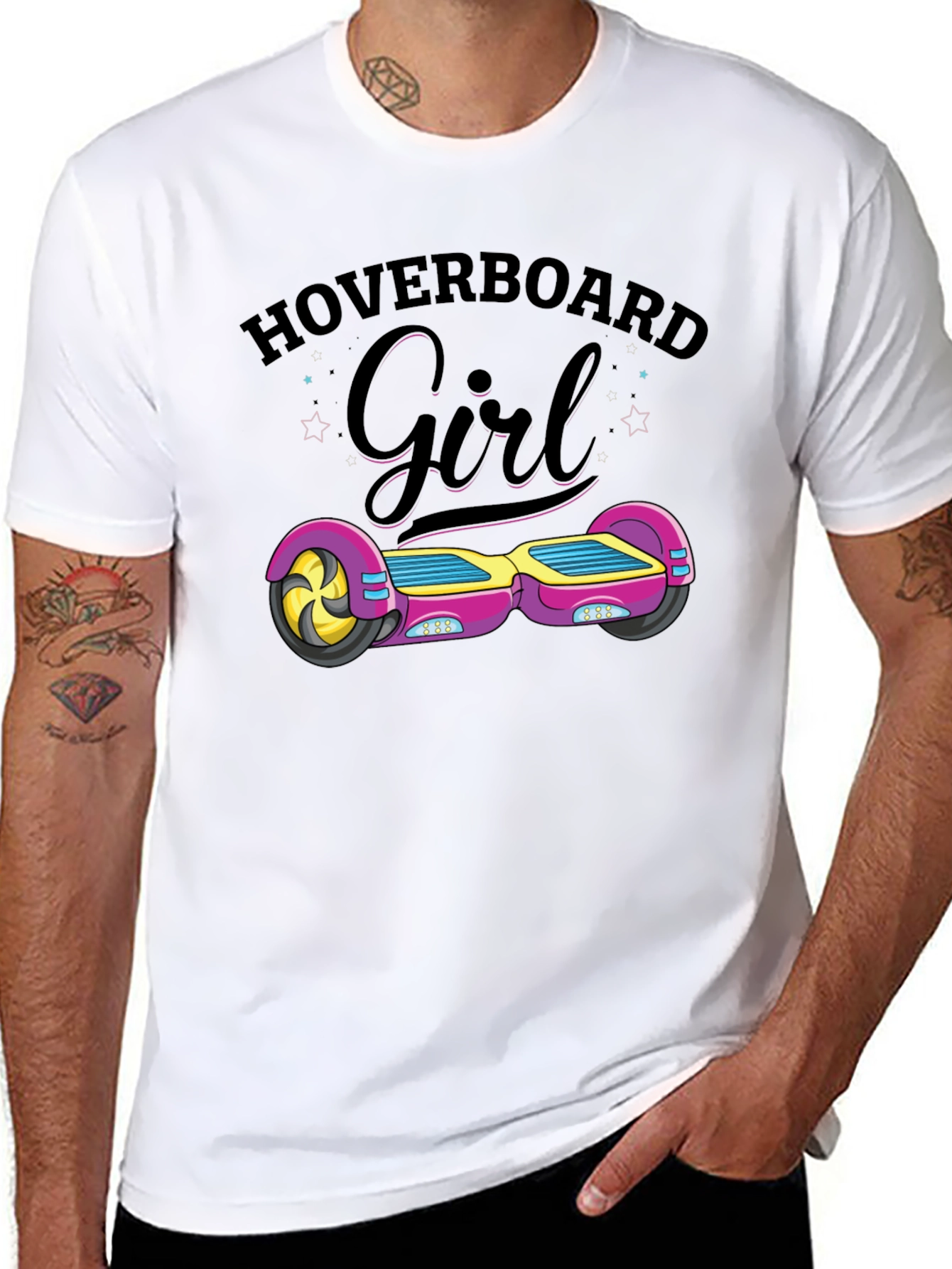 Hoverboard Girl Graphic Tee - Stylish Comfort