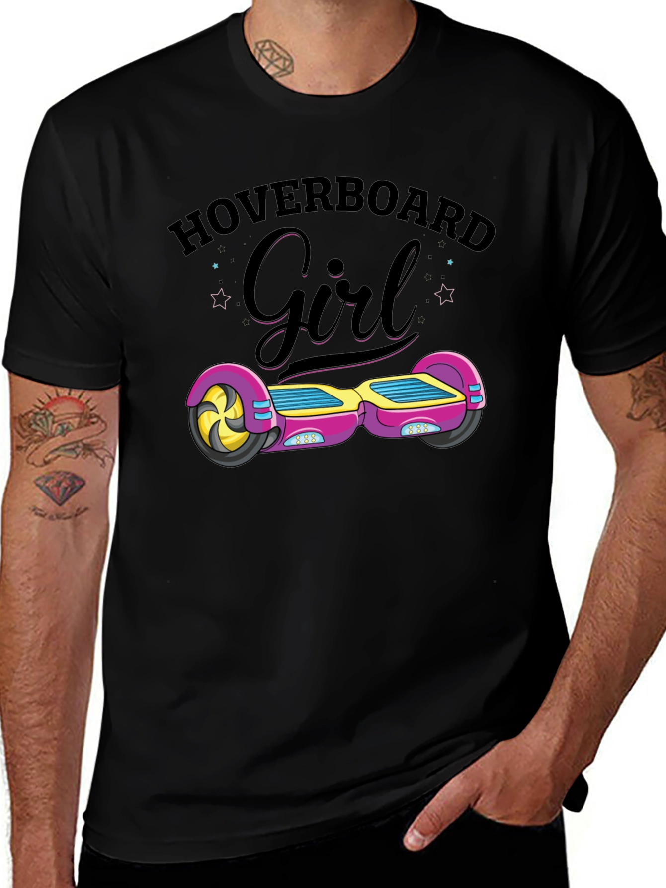 Hoverboard Girl Graphic Tee - Stylish Comfort