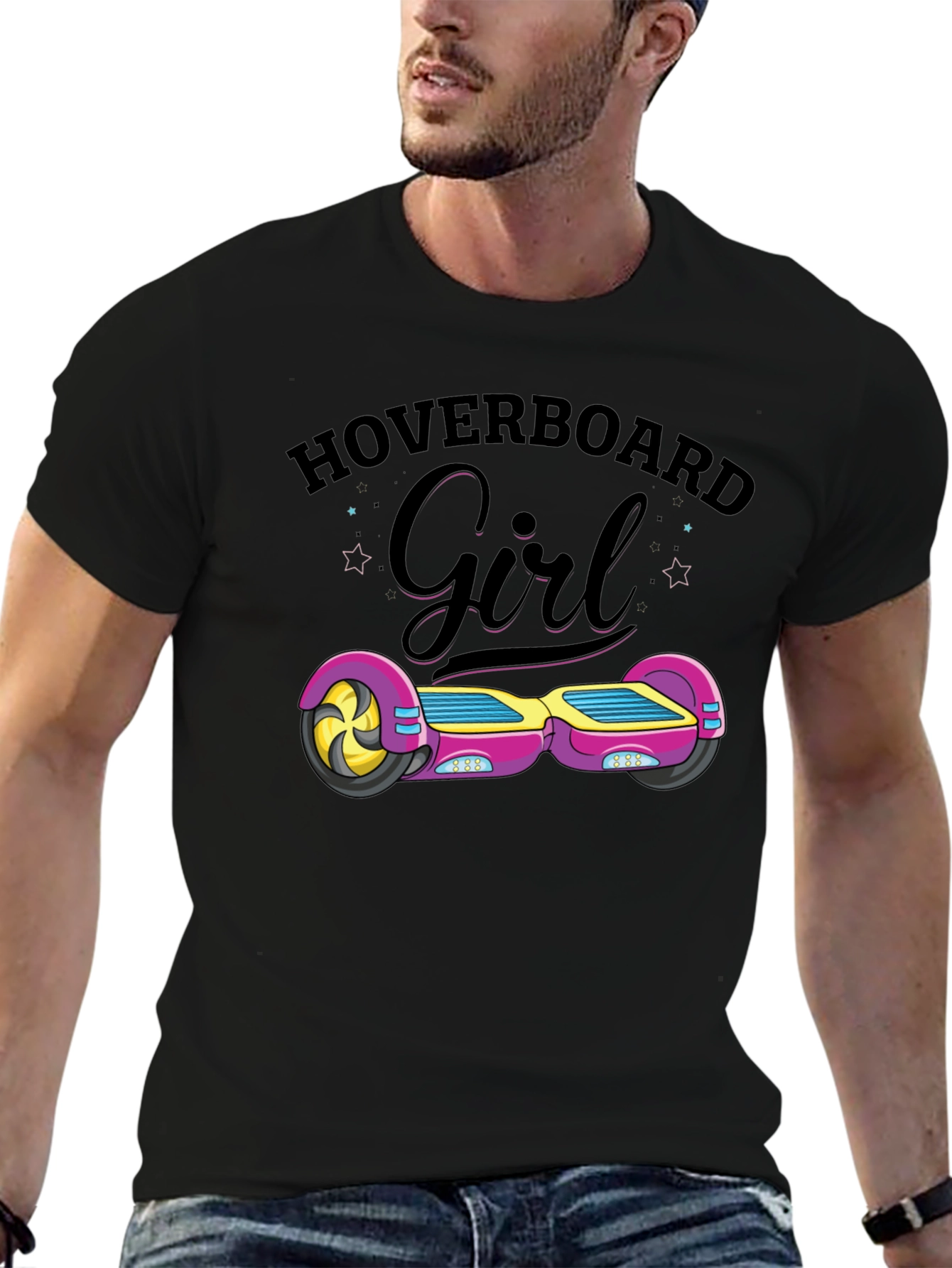 Hoverboard Girl Graphic Tee - Stylish Comfort