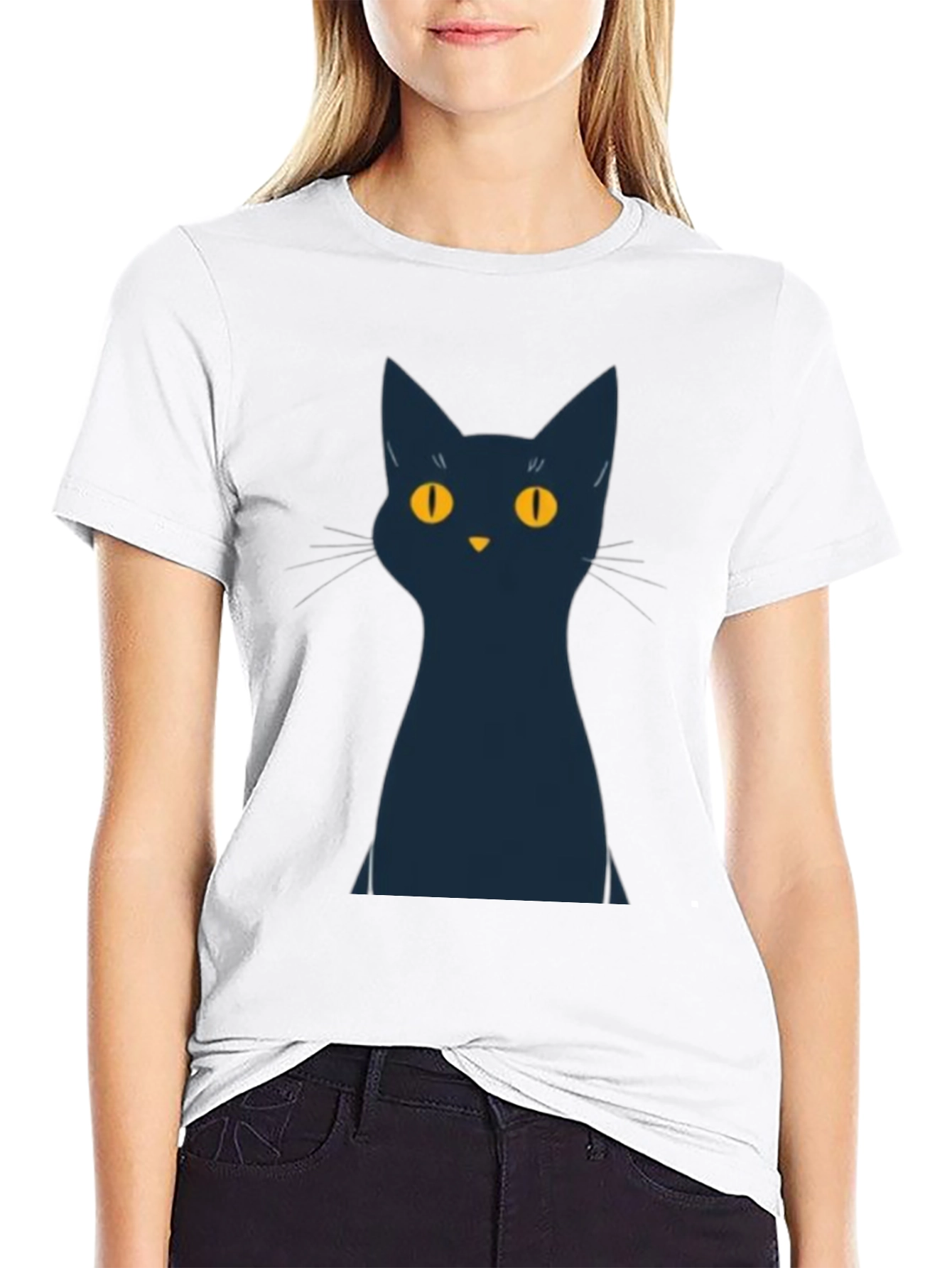 Black Cat Graphic T-Shirt - Stylish & Comfortable