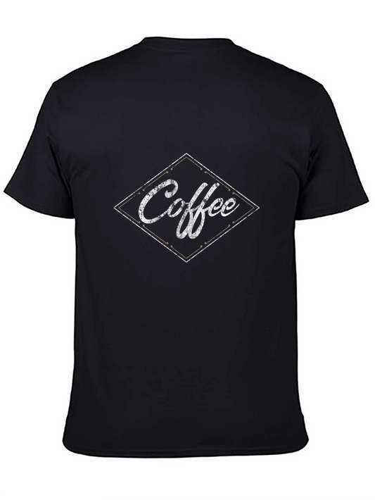 Coffee Diamond Graphic Black Tee
