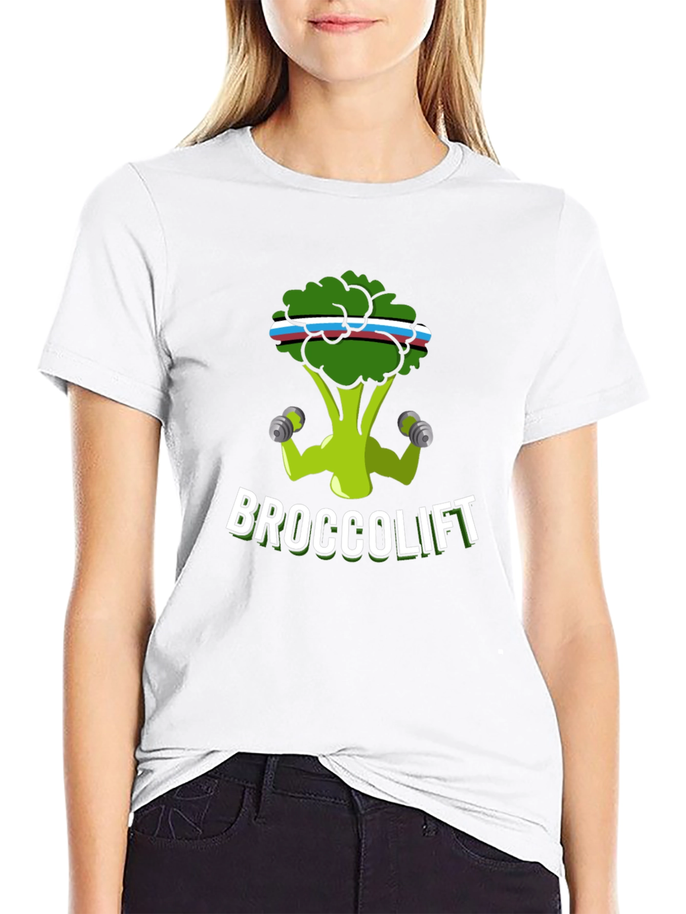 Broccolift Black T-Shirt - Funny Gym Workout Tee