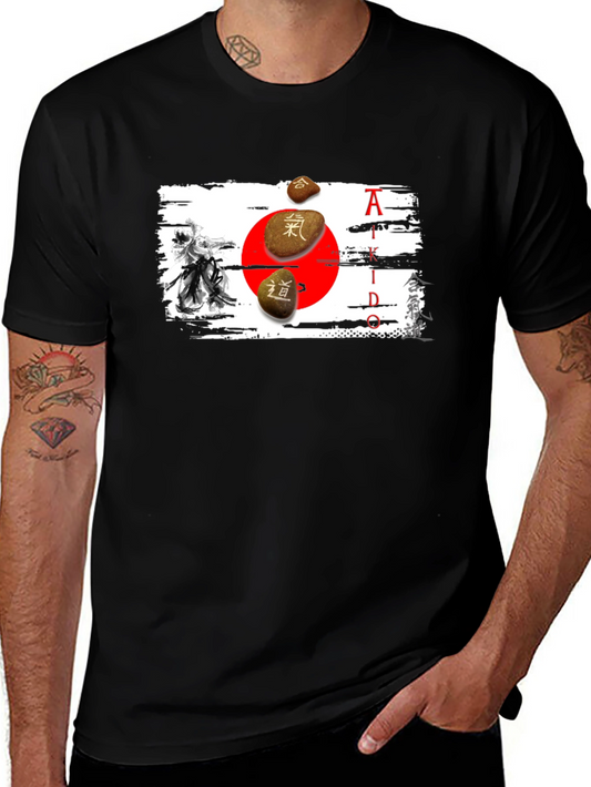 Aikido Japan Flag Graphic Tee