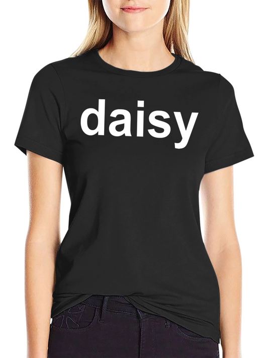 Daisy Black Graphic Tee - Casual Comfort