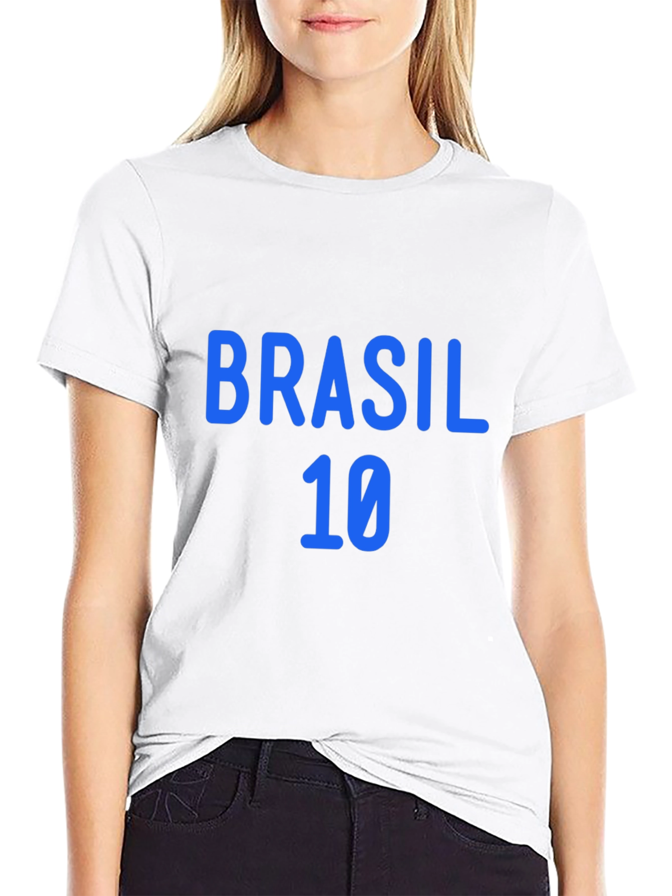 Brasil 10 Graphic Tee - Soccer Fan Shirt