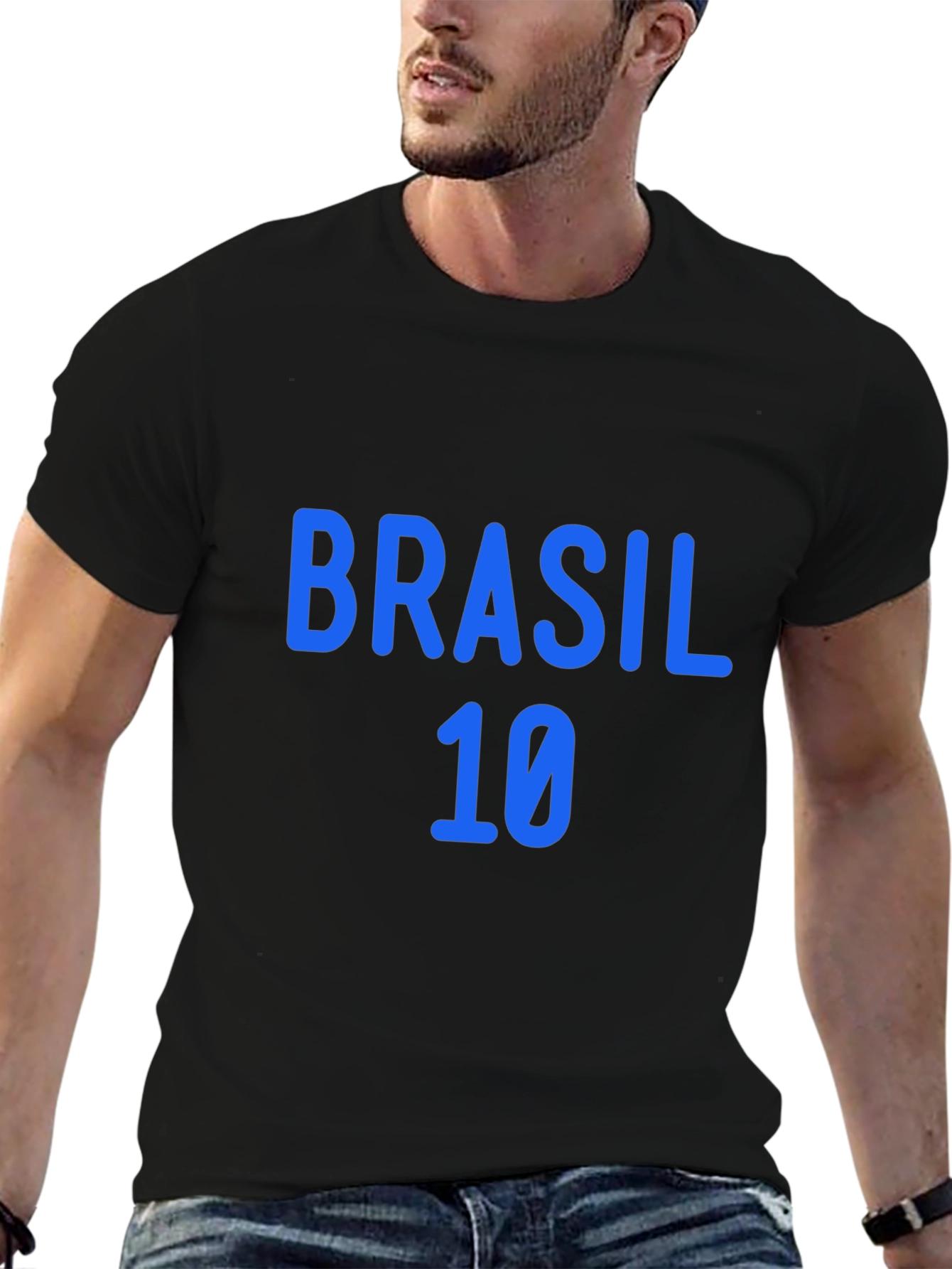 Brasil 10 Graphic Tee - Soccer Fan Shirt