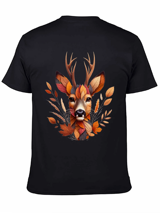 Autumn Deer Graphic T-Shirt - Nature Inspired Art