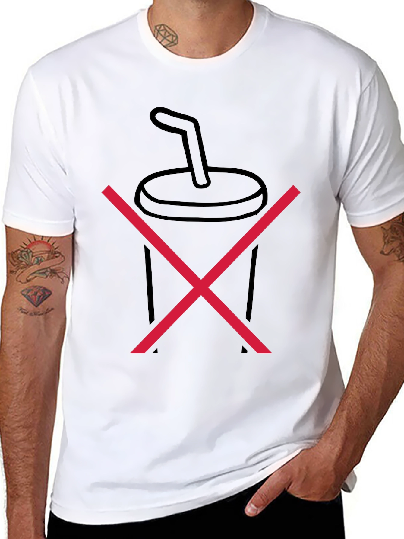 No Soda T-Shirt - Black Graphic Tee