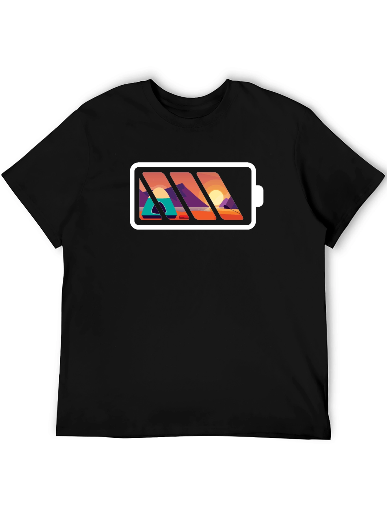 Nature Battery T-Shirt - Mens Black Graphic Tee
