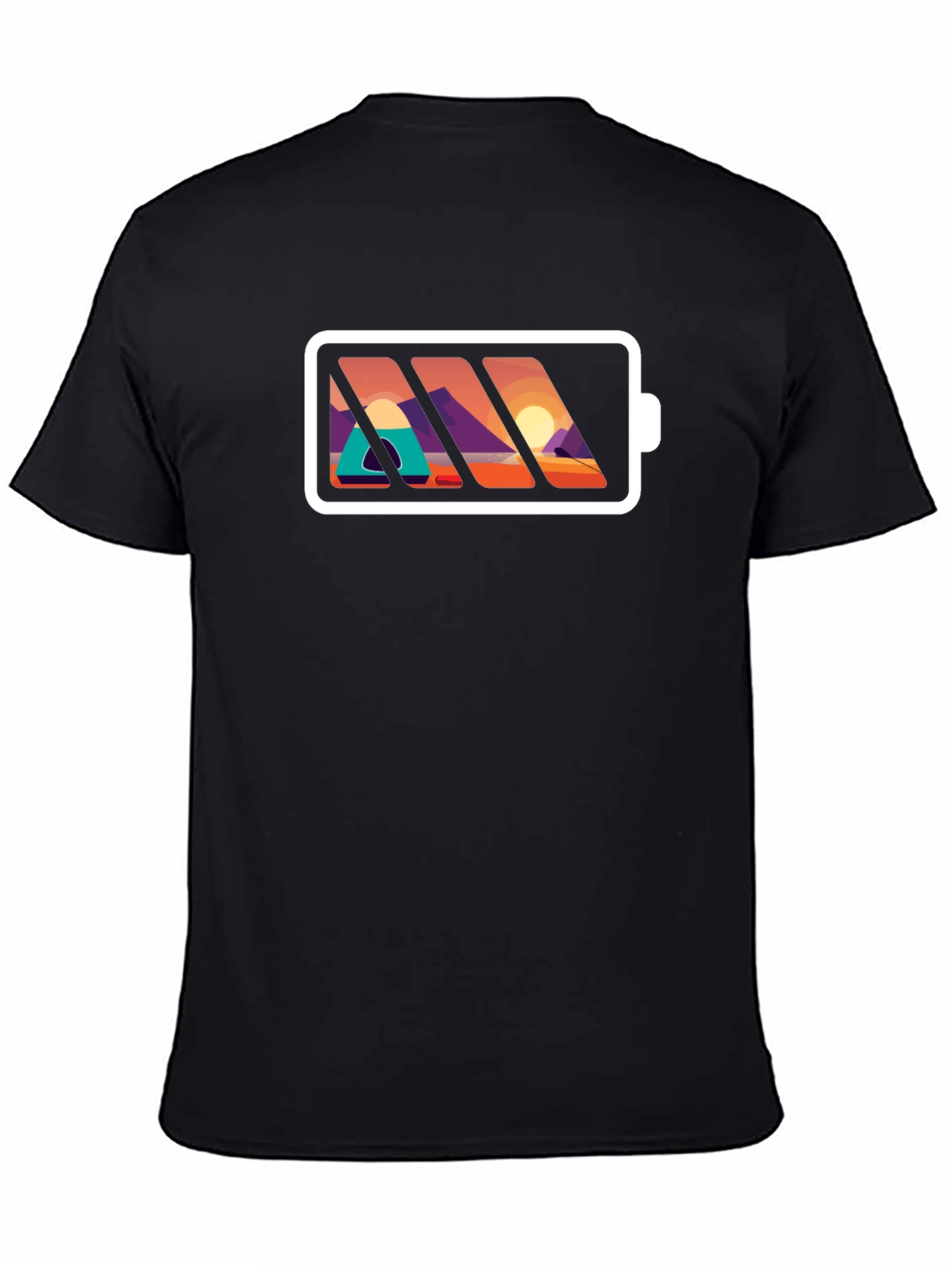 Nature Battery T-Shirt - Mens Black Graphic Tee
