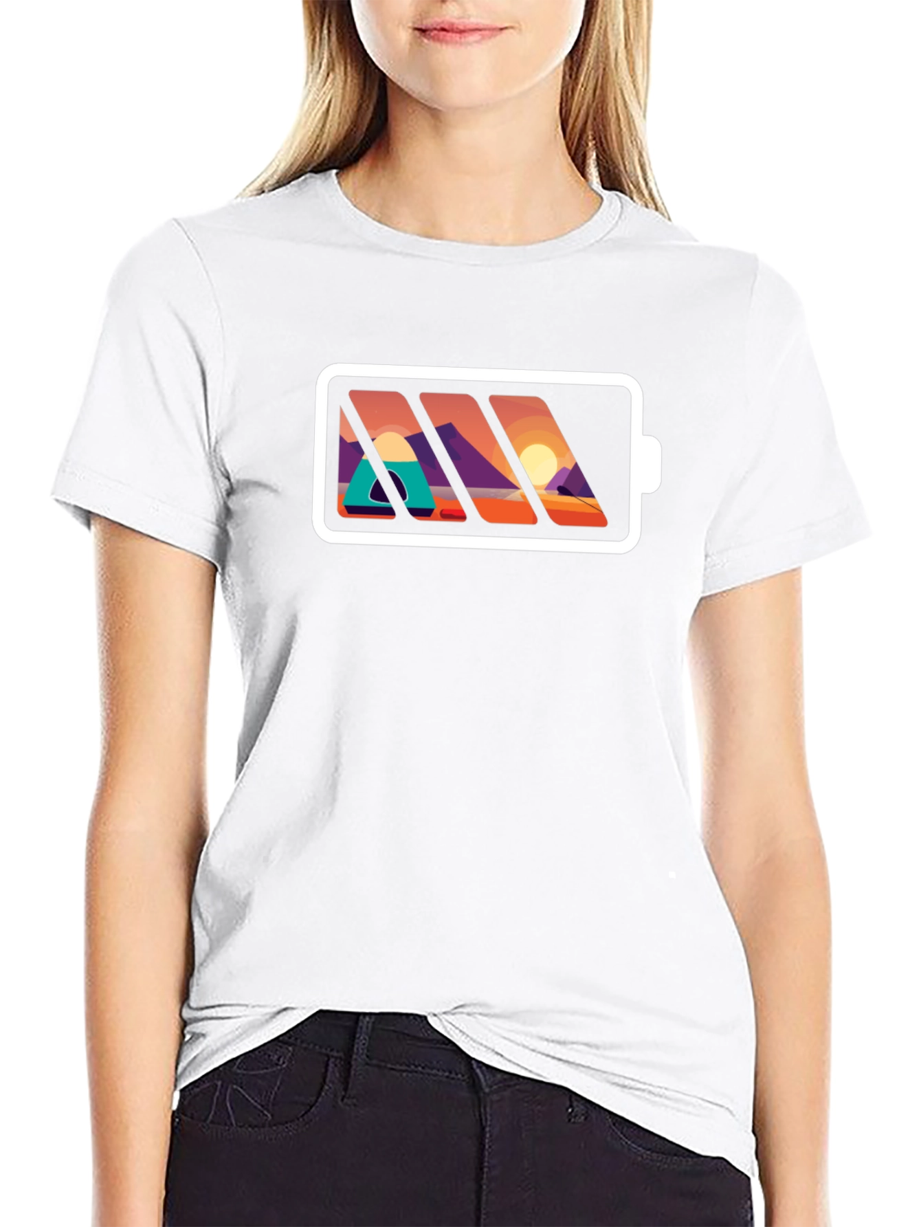 Nature Battery T-Shirt - Mens Black Graphic Tee