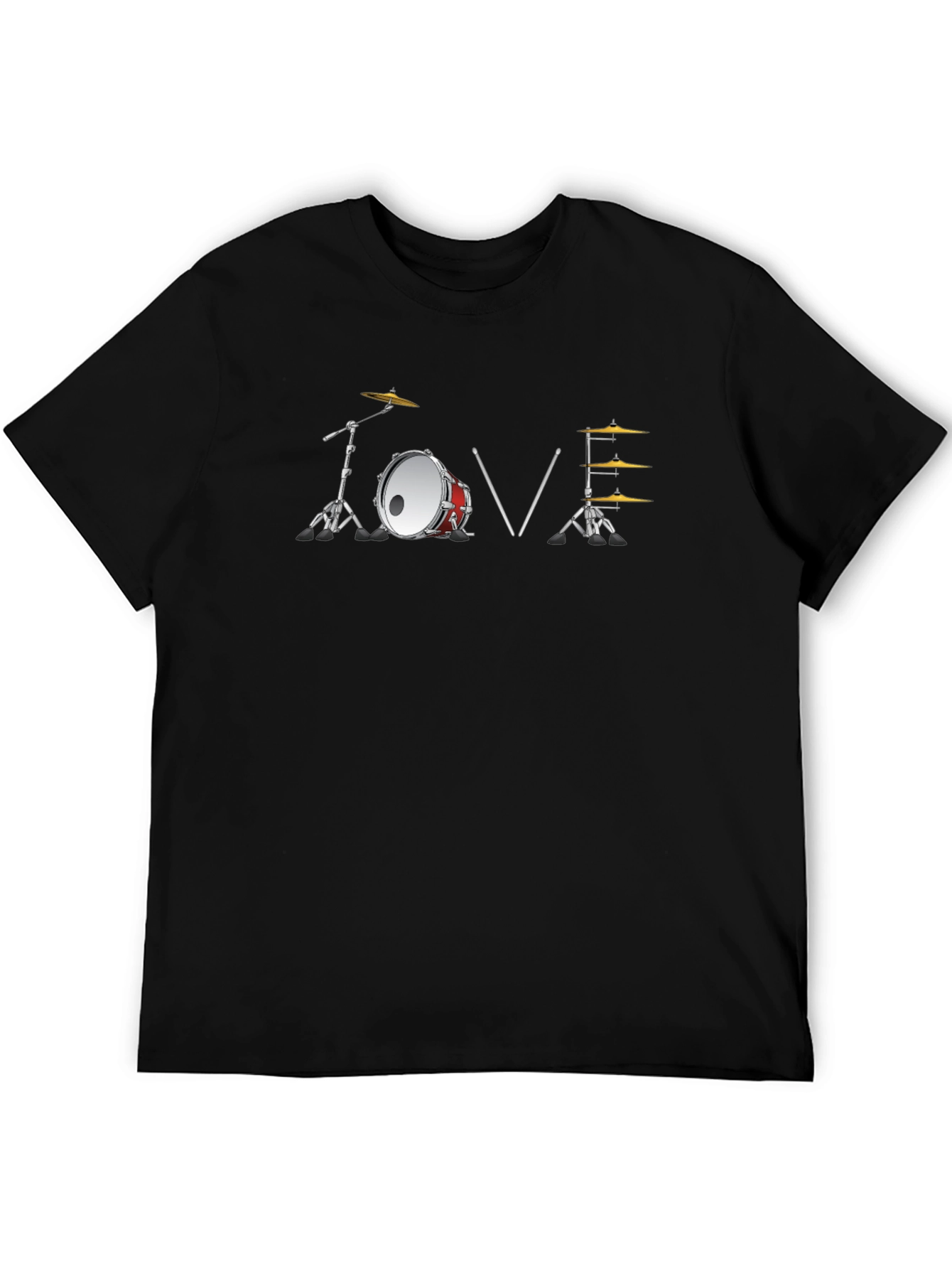 Drum Kit LOVE Graphic T-Shirt - Musician Tee