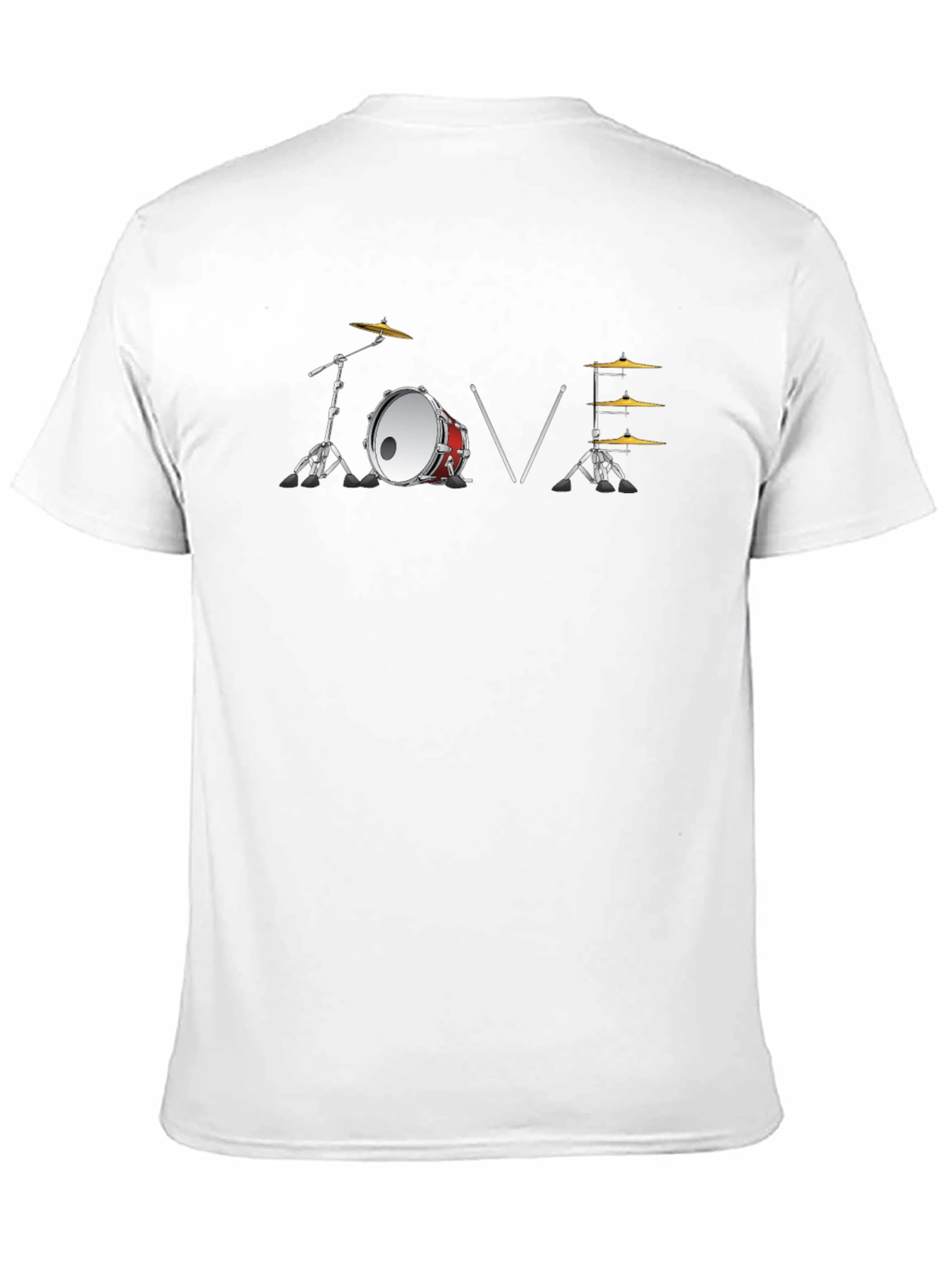 Drum Kit LOVE Graphic T-Shirt - Musician Tee