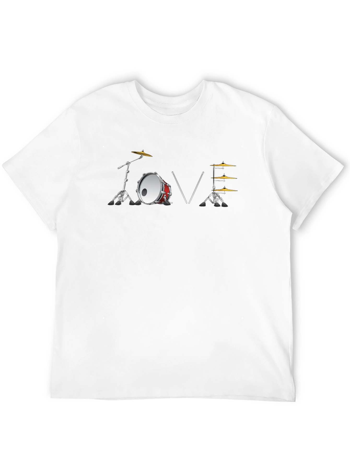 Drum Kit LOVE Graphic T-Shirt - Musician Tee