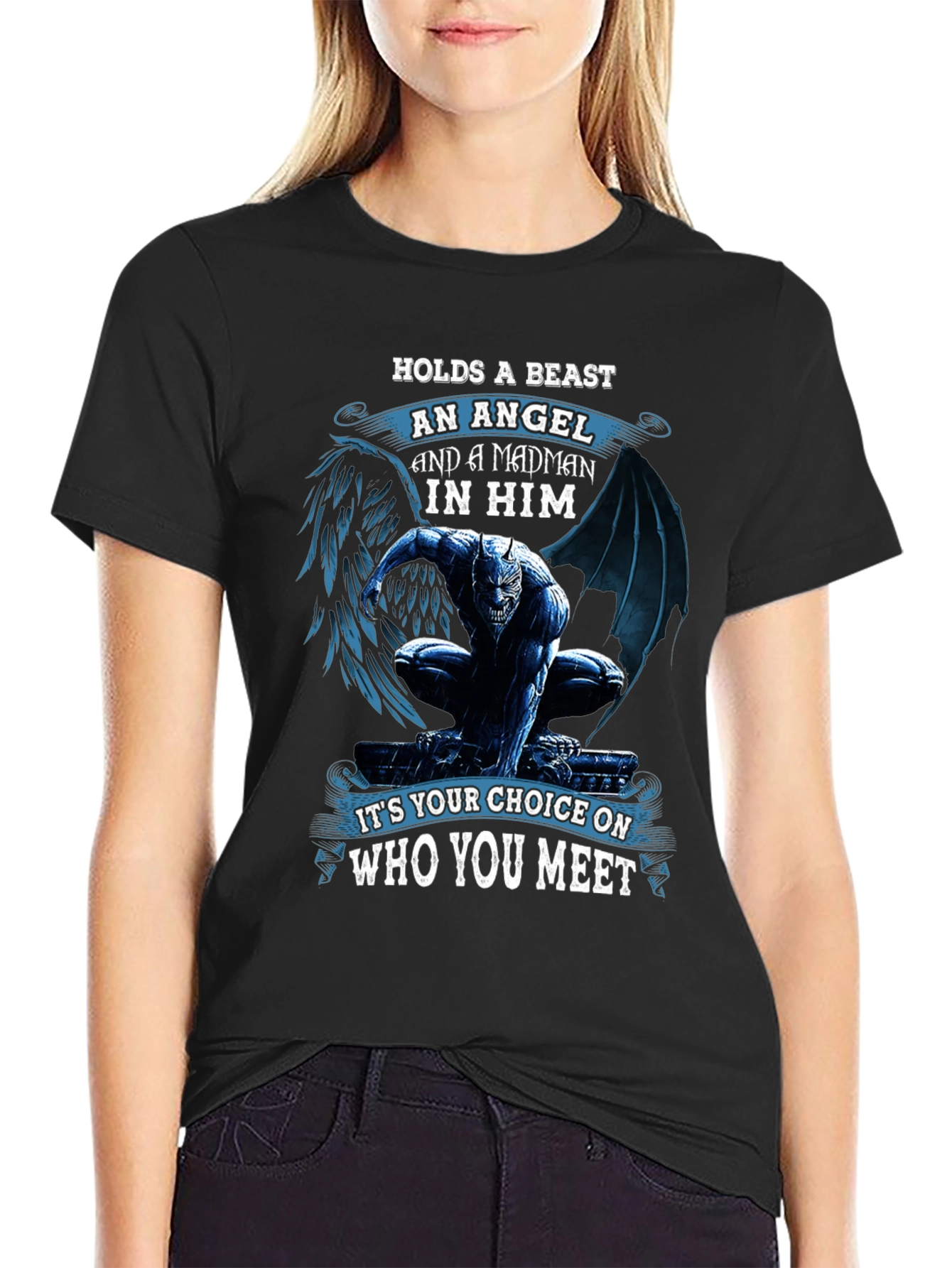 Beast Angel Madman Graphic T-Shirt