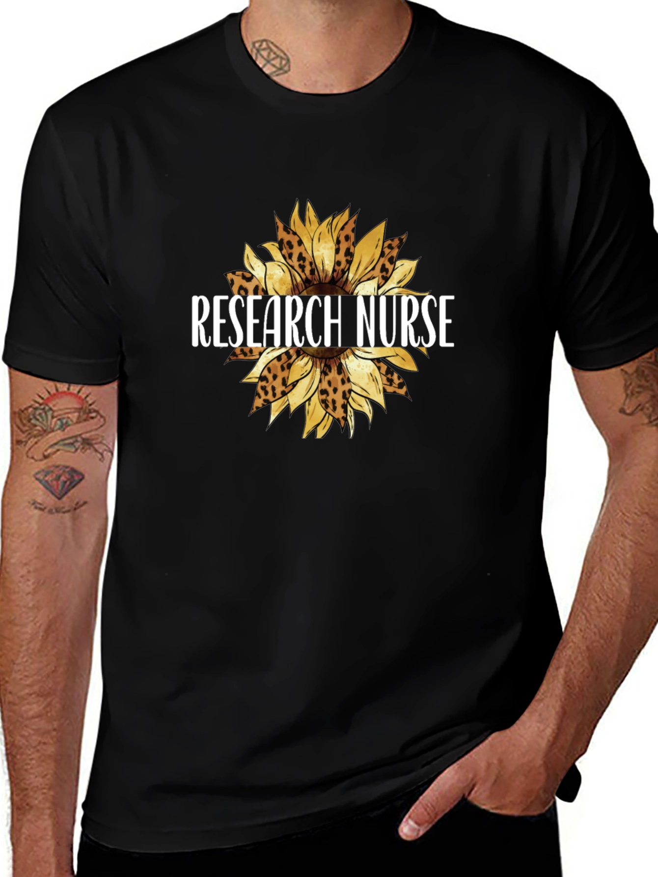 Research Nurse Sunflower Tee - Stylish Comfort
