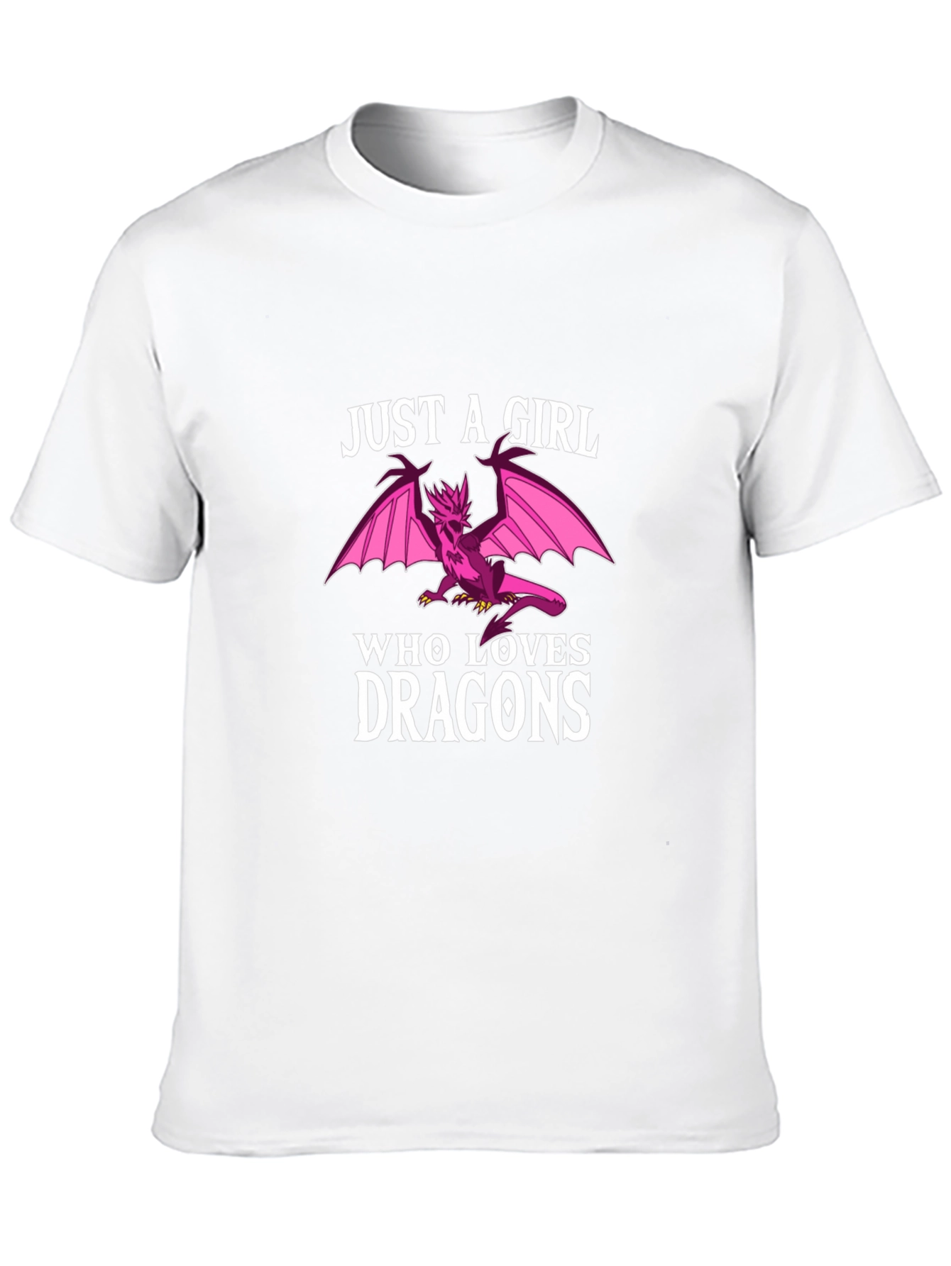 Girl Who Loves Dragons Black Graphic Tee