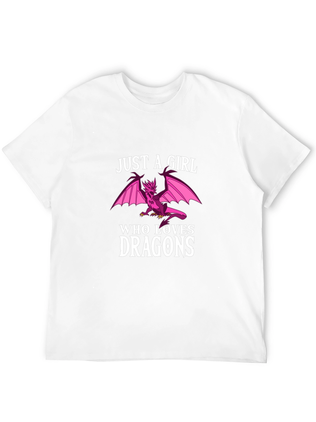 Girl Who Loves Dragons Black Graphic Tee