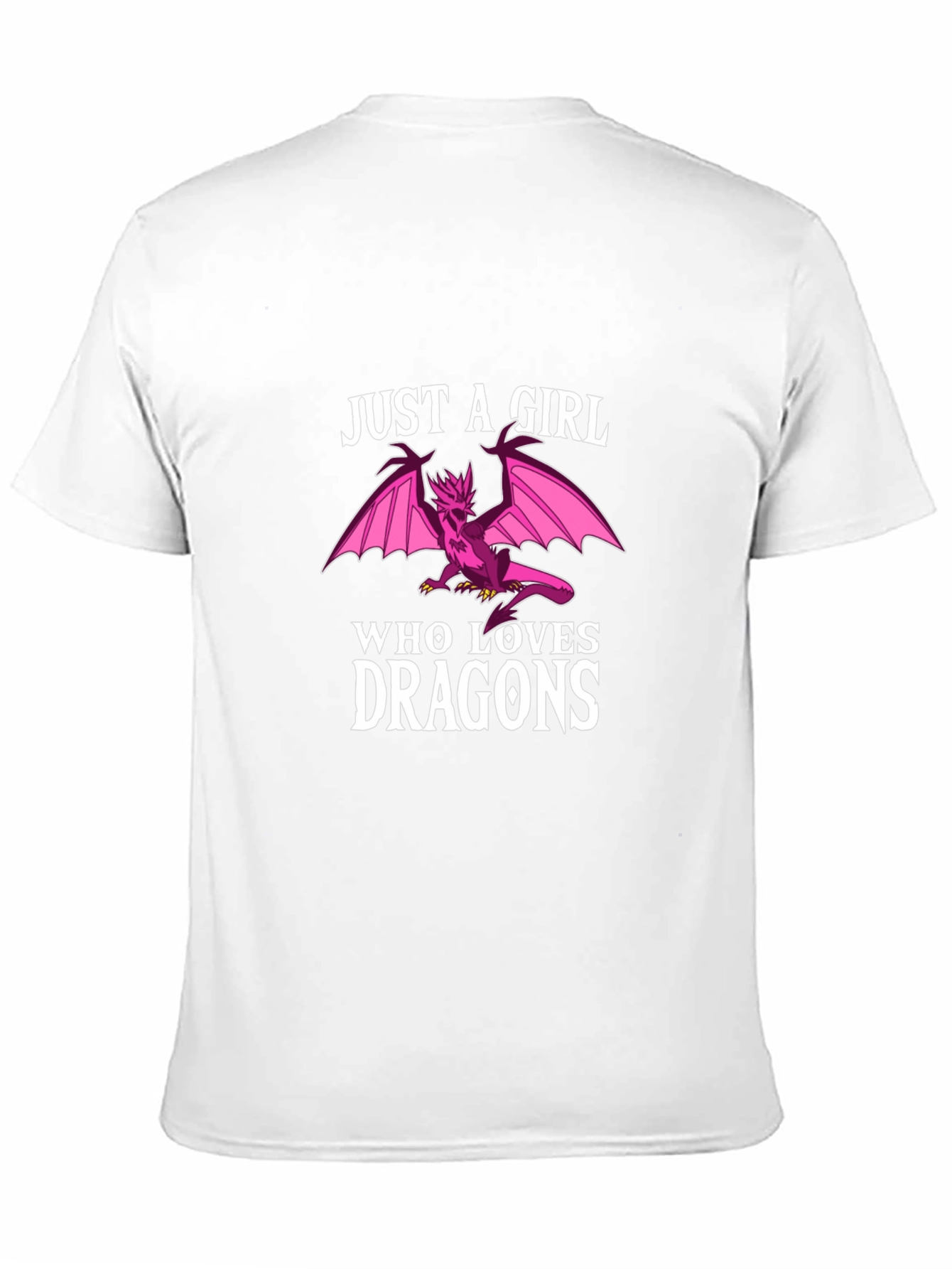 Girl Who Loves Dragons Black Graphic Tee