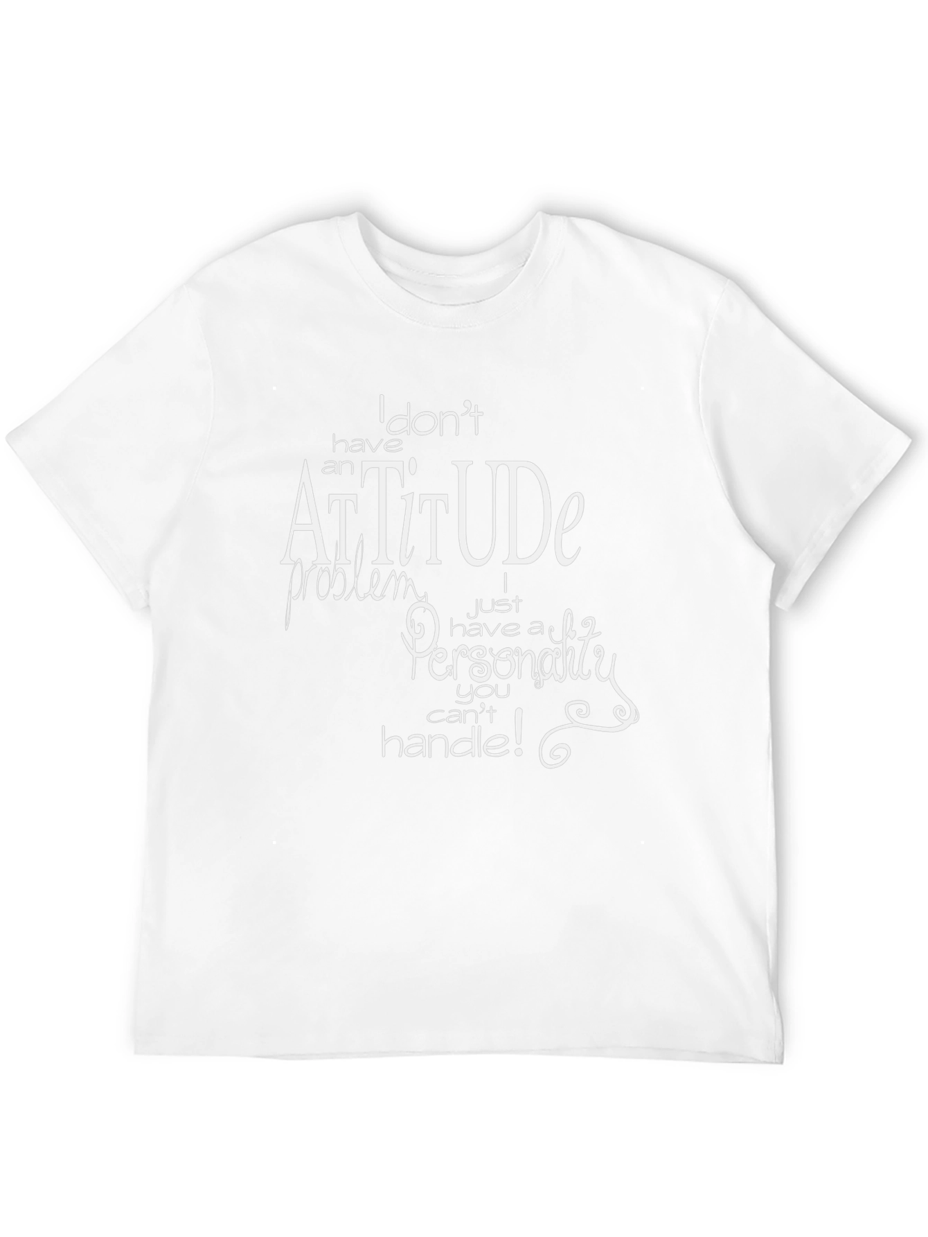 Attitude Personality Graphic T-Shirt - Black