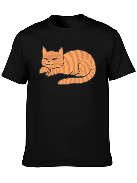 Cute Orange Tabby Cat Graphic T-Shirt