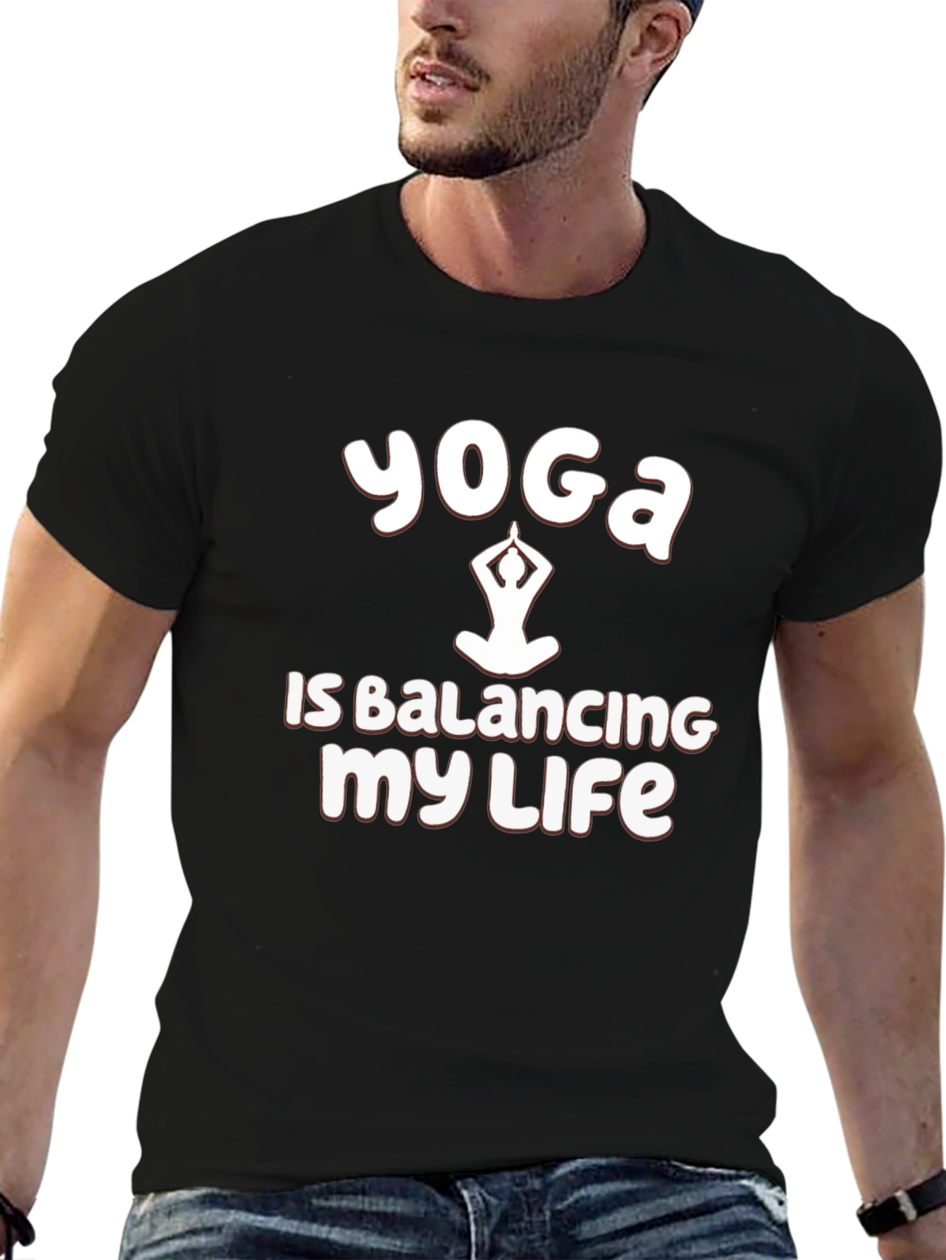 Yoga Balancing Life Graphic T-Shirt
