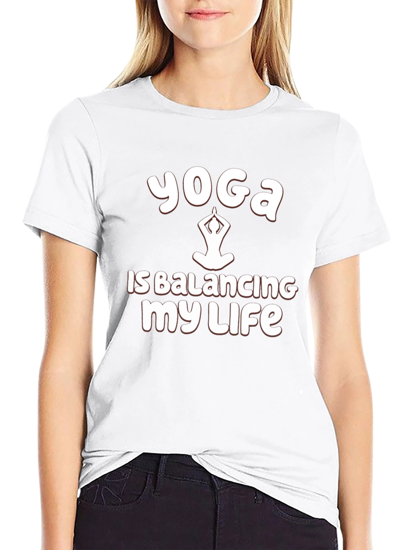 Yoga Balancing Life Graphic T-Shirt