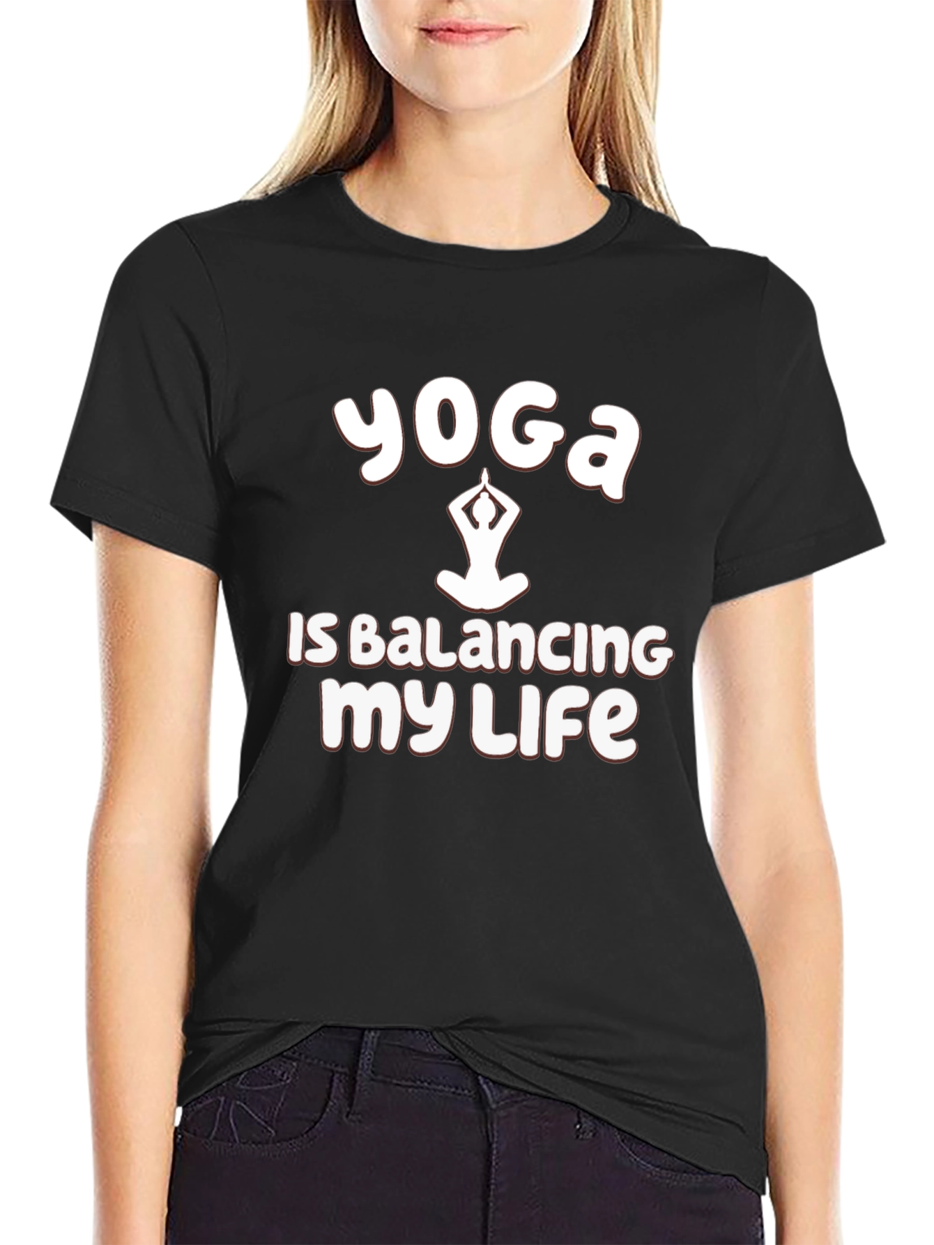 Yoga Balancing Life Graphic T-Shirt