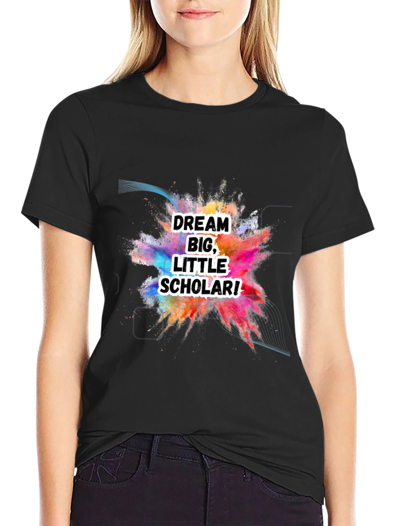 Dream Big Little Scholar Black T-Shirt