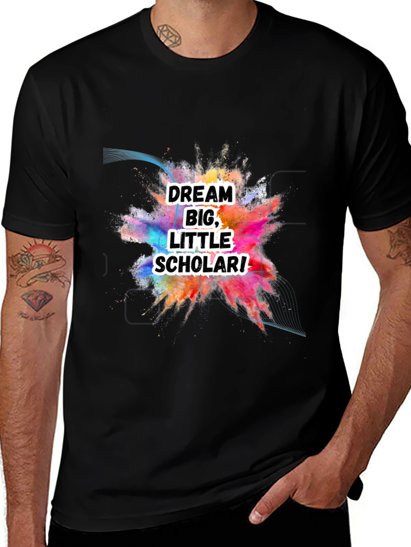 Dream Big Little Scholar Black T-Shirt