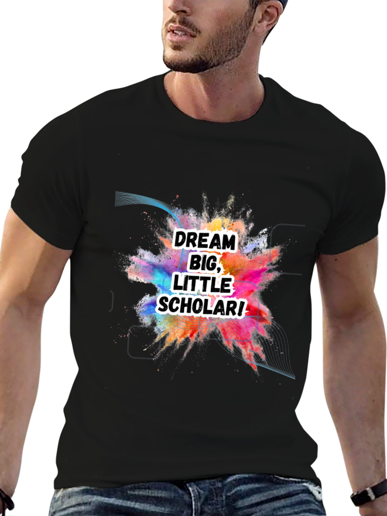 Dream Big Little Scholar Black T-Shirt
