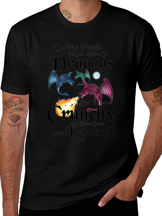 Dragons Crunchy Ketchup Black T-Shirt