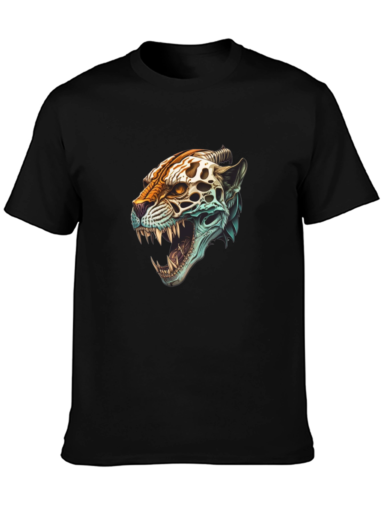Jaguar Skull Graphic Print T-Shirt
