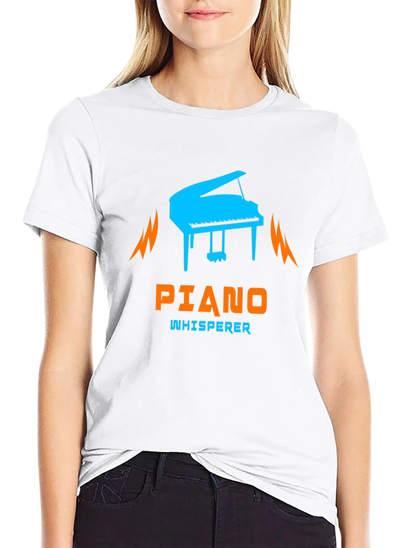 Piano Whisperer Graphic T-Shirt - Black