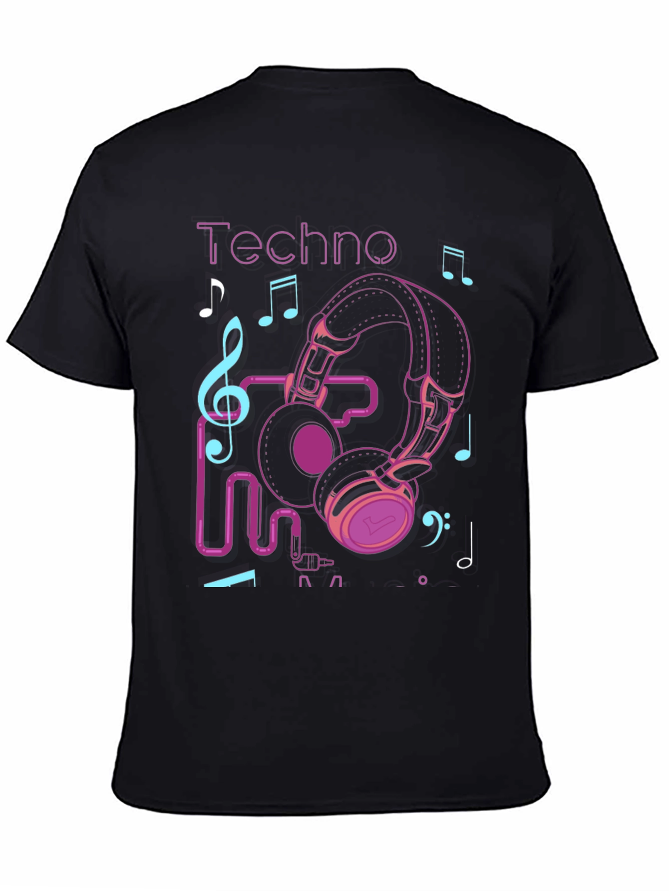 Techno Music Headphone Graphic T-Shirt
