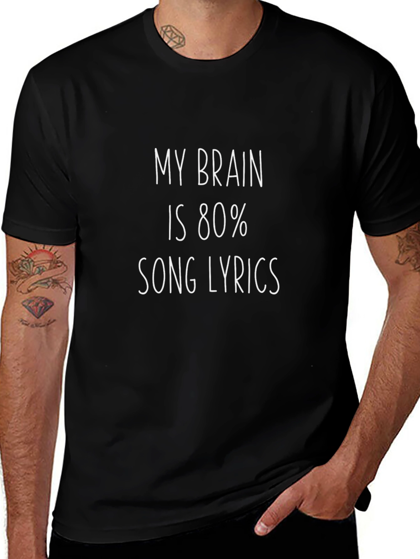 My Brain Is 80% Song Lyrics T-Shirt