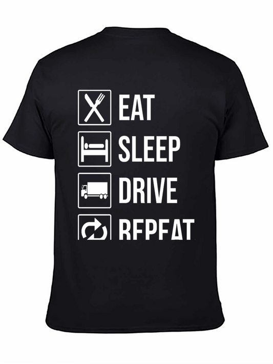Eat Sleep Drive Repeat Trucker T-Shirt