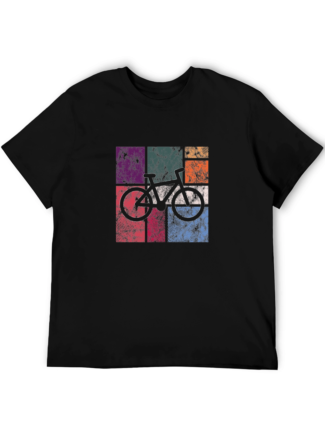 Retro Bicycle Graphic Tee - Stylish Black T-Shirt