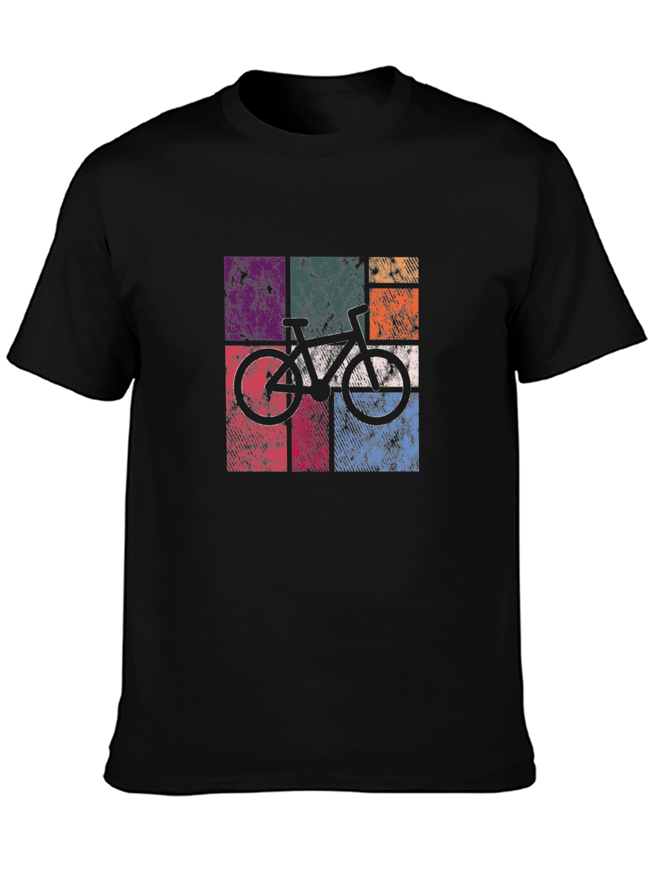 Retro Bicycle Graphic Tee - Stylish Black T-Shirt