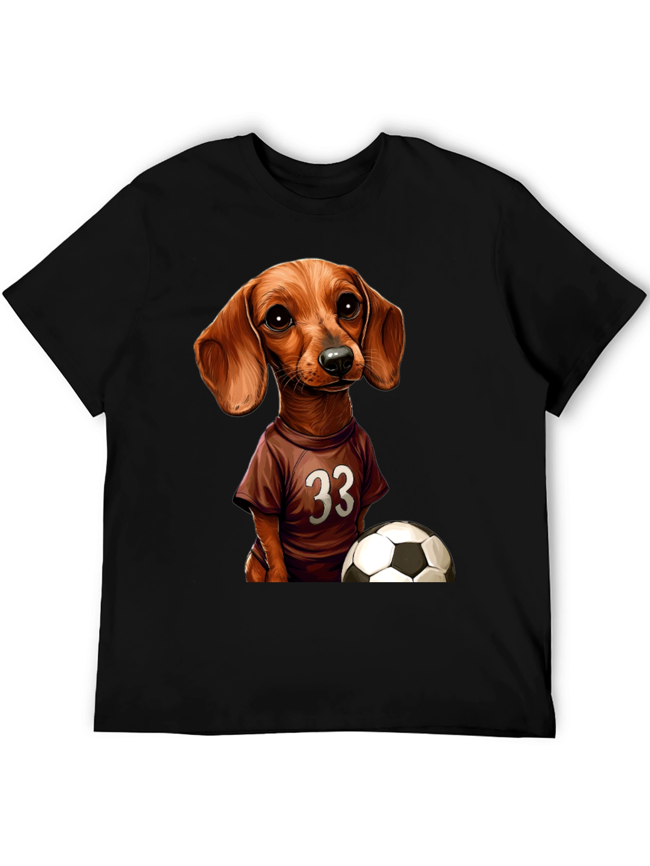 Dachshund Soccer T-Shirt - Number 33