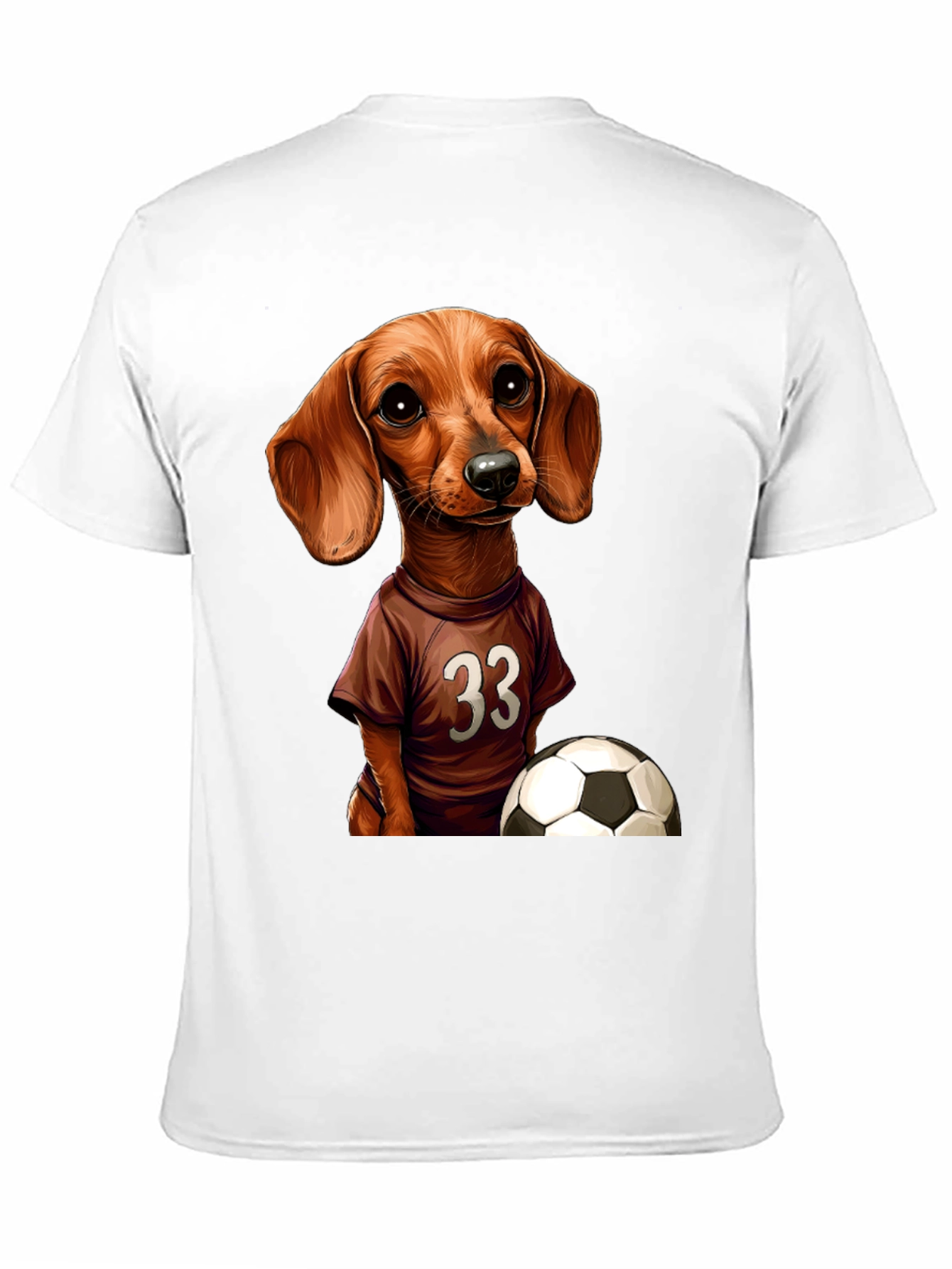Dachshund Soccer T-Shirt - Number 33