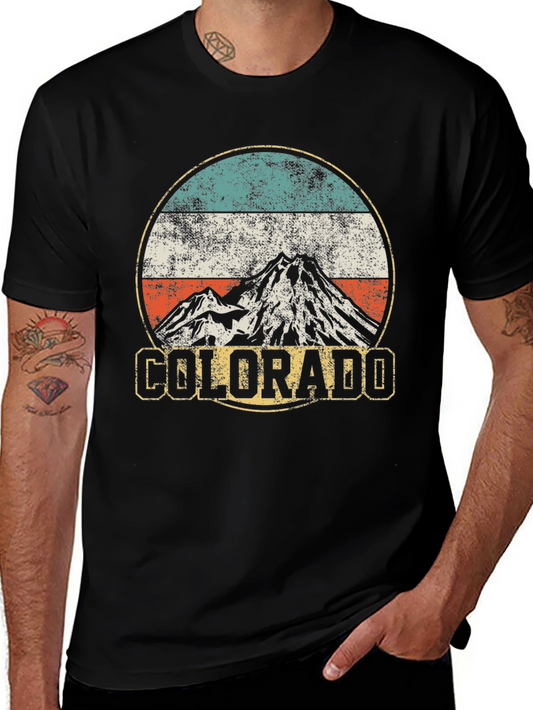 Colorado Mountain Graphic T-Shirt - Retro Style