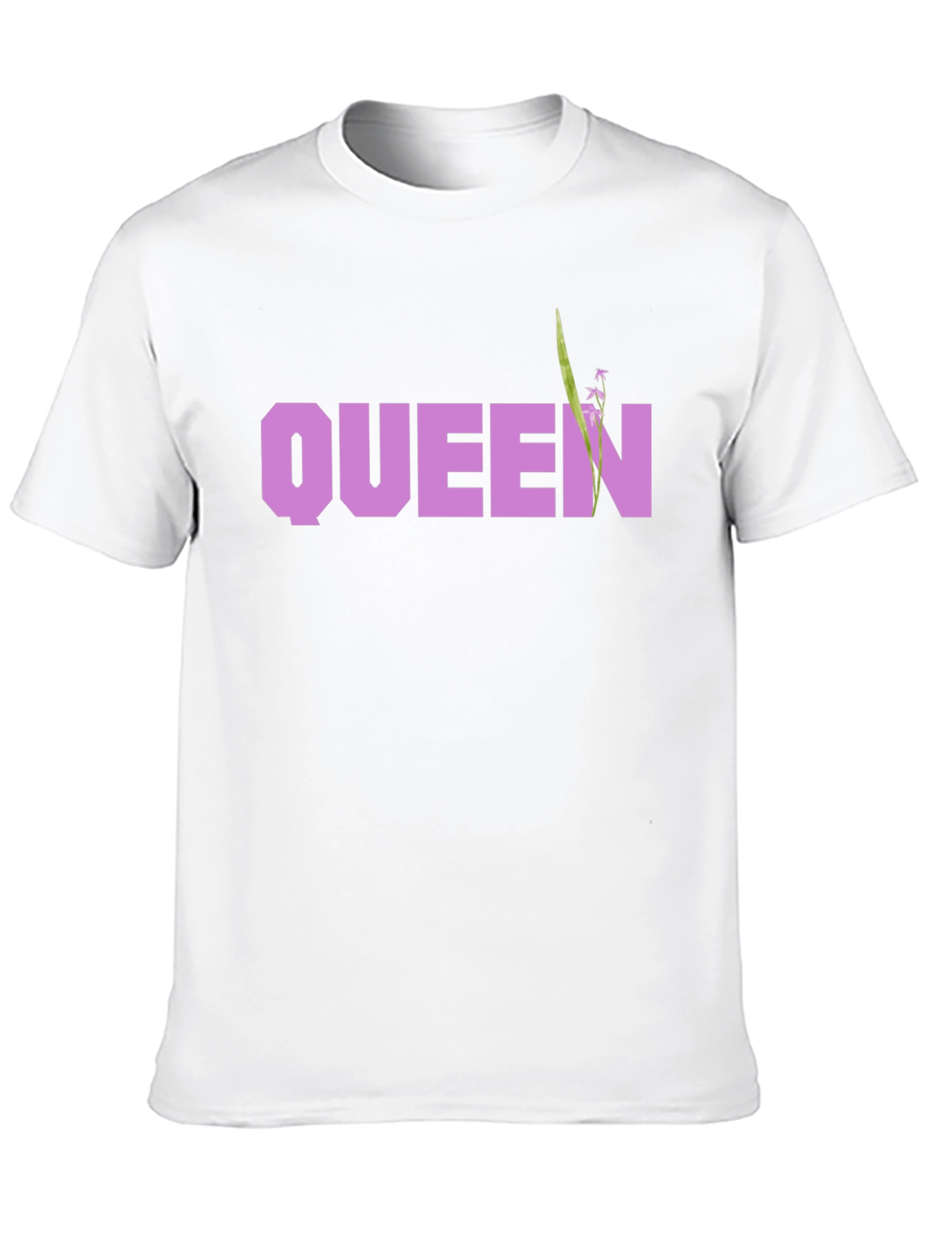 Queen Floral Graphic Black T-Shirt