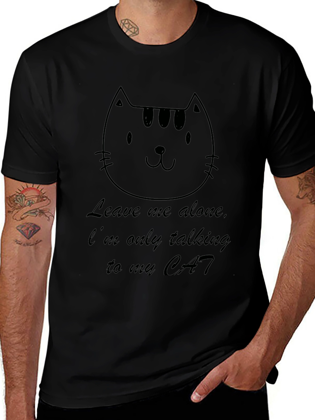 Mens Funny Cat Lover T-Shirt