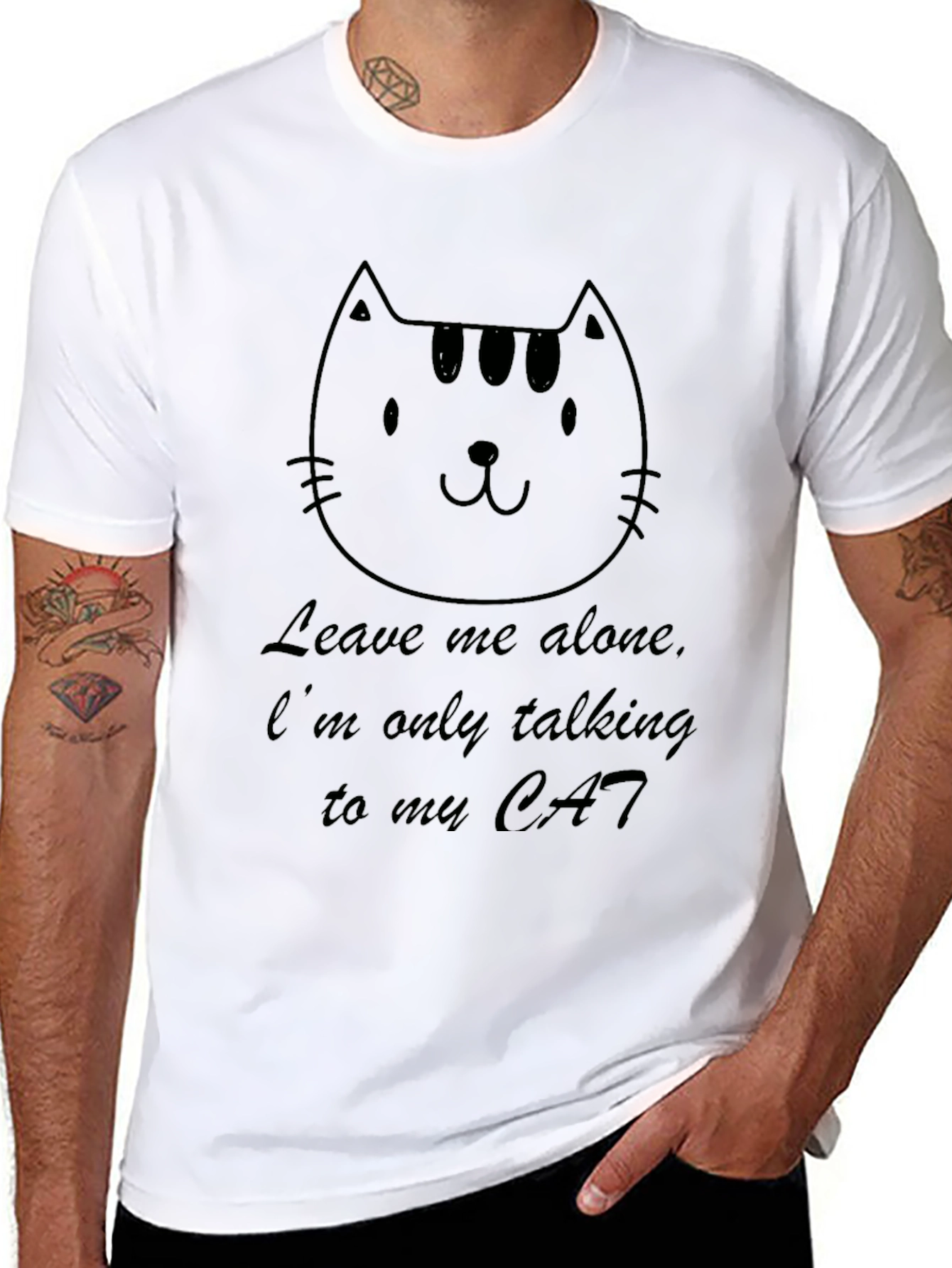 Mens Funny Cat Lover T-Shirt