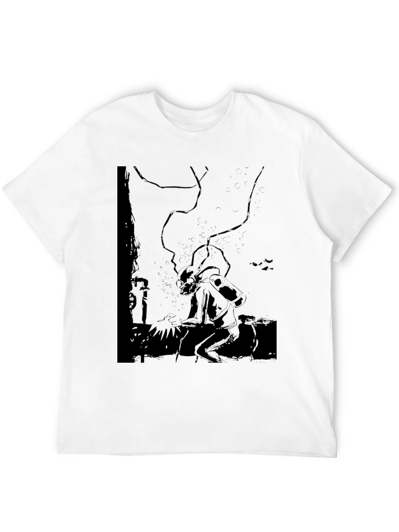 Graphic Black T-Shirt - Silhouette Design
