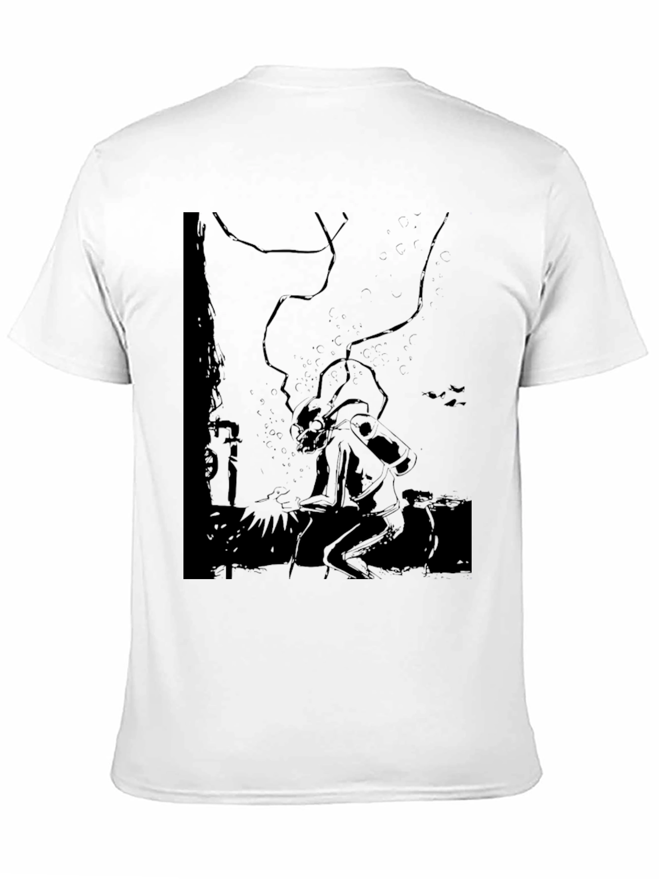 Graphic Black T-Shirt - Silhouette Design