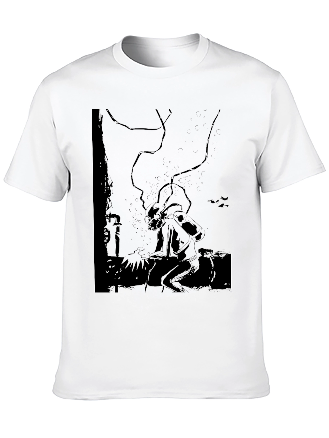 Graphic Black T-Shirt - Silhouette Design
