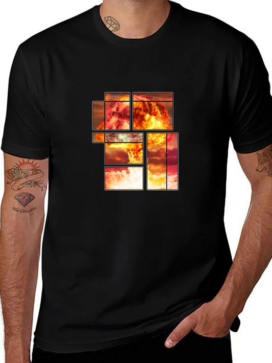 Atomic Explosion Graphic Tee - Mens Black T-Shirt